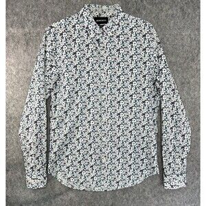 Bonobos Men's Floral Button Up Shirt Size S Long Sleeve Slim Fit Blue Pink